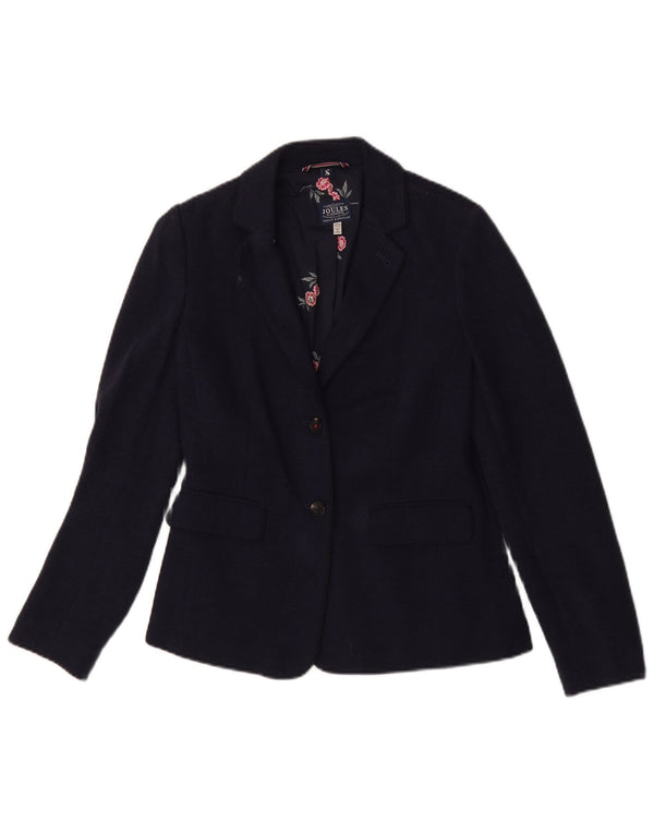 Joules Veste blazer à 2 boutons pour femme UK 8 Petit chevron bleu marine