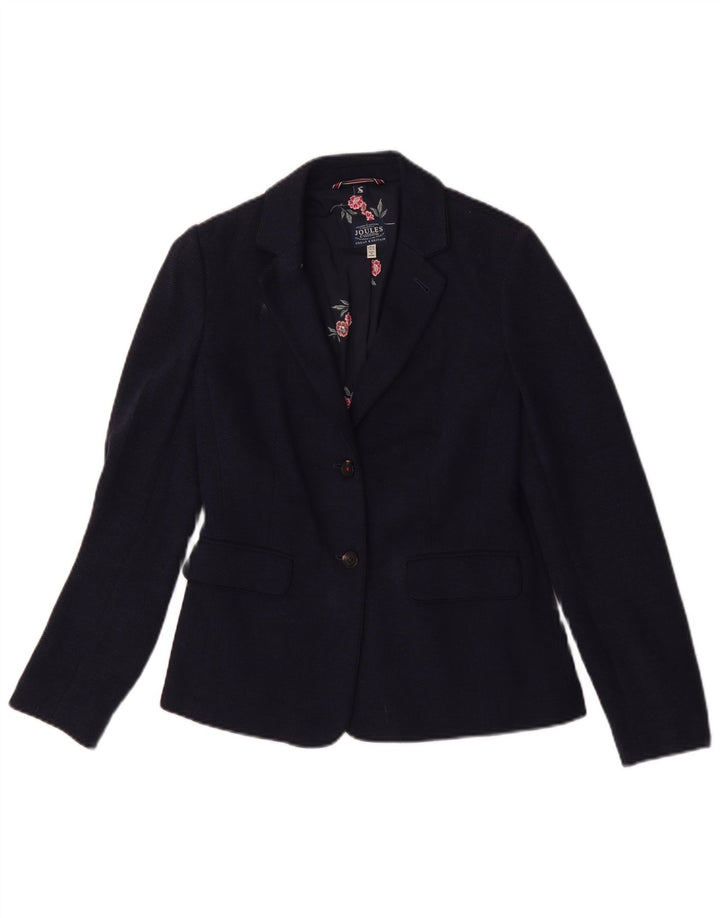 Joules Veste blazer à 2 boutons pour femme UK 8 Petit chevron bleu marine
