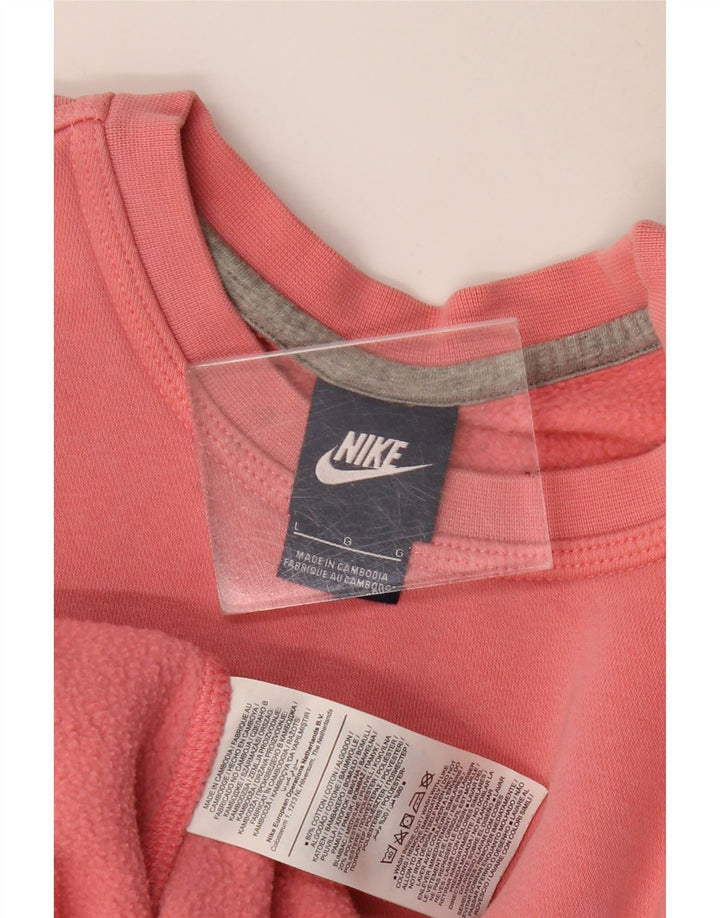 Nike Sweat-shirt pour homme en coton rose Taille L