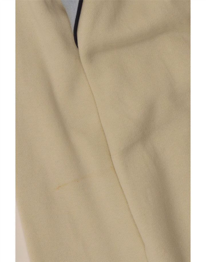 FILA Sweat-shirt à col zippé pour homme en coton color block blanc cassé