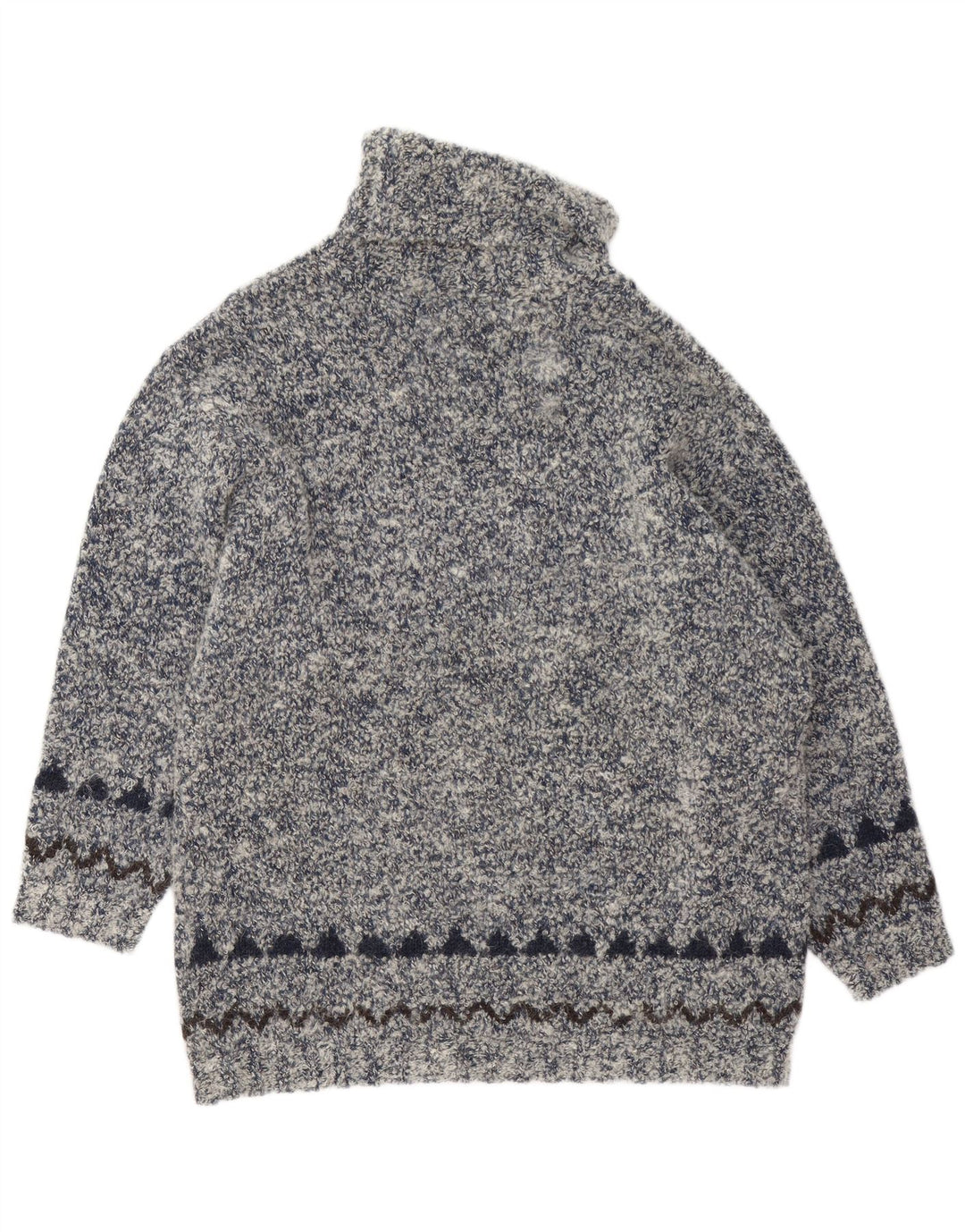 GIESSWEIN Pull col roulé pour femme EU 40 Gris moyen Fair Isle