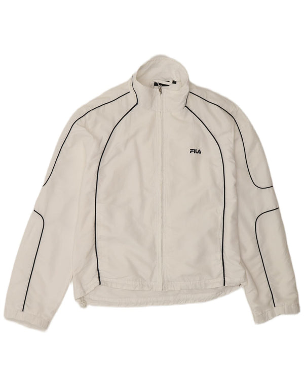 Fila Veste de survêtement pour femme UK 16 Large Blanc Polyester