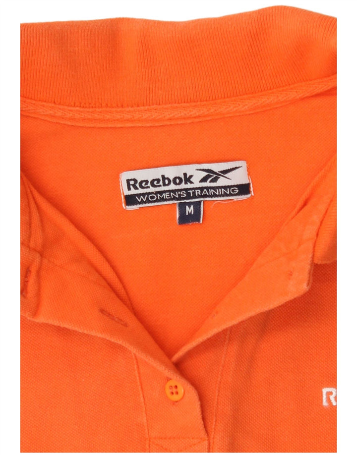 Reebok Polo Femme UK 12 Coton Orange Moyen