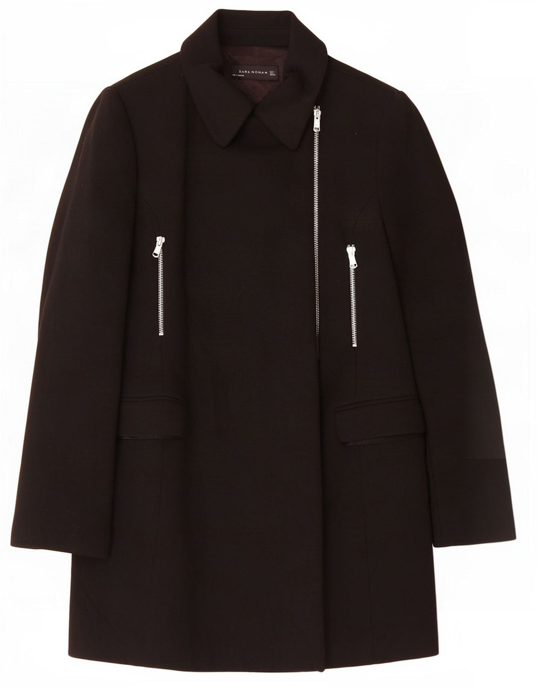 Zara Manteau Femme UK 14 Large Noir