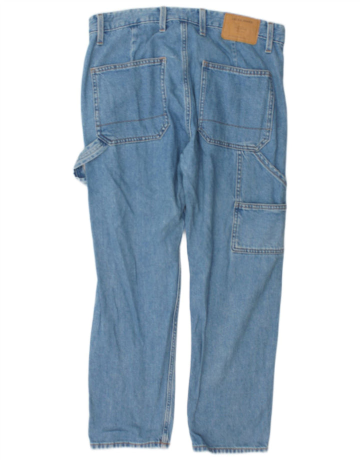 Jack & Jones Jean Cargo Droit Femme W34 L30 Bleu Coton