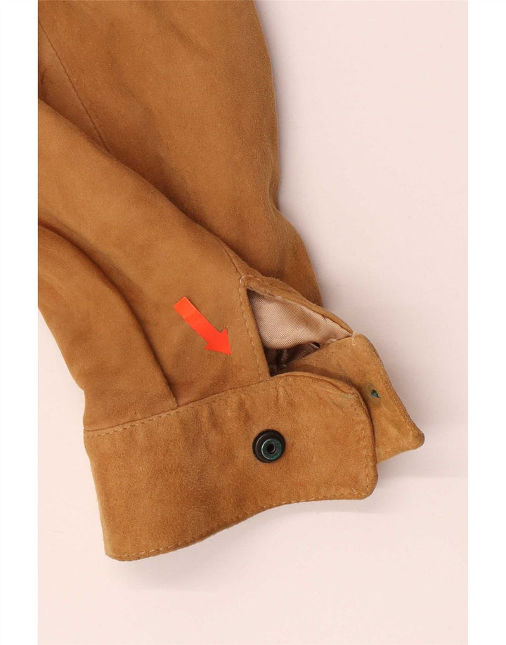 veste en daim homme vintage IT 46 Petit Beige