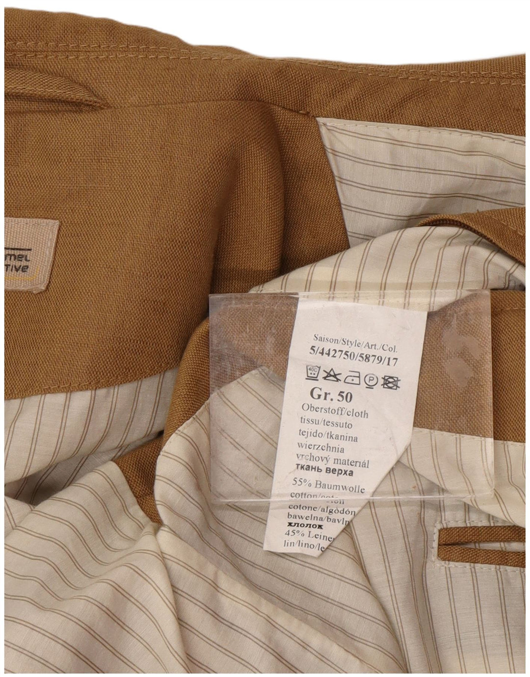 CAMEL ACTIVE Veste Blazer 2 Boutons Homme IT 50 Grand Beige Coton Classique