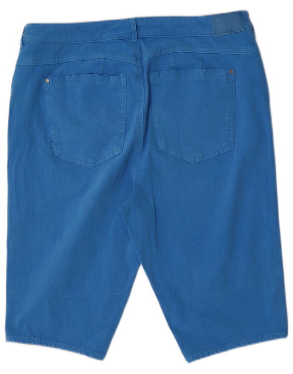 Marks & Spencer Short en jean taille haute pour femme UK 18 XL W34 Bleu Coton