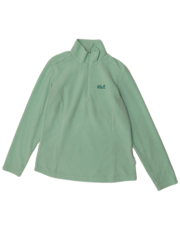 Jack Wolfskin Pull polaire à col zippé pour femme UK 14/16 Large Vert