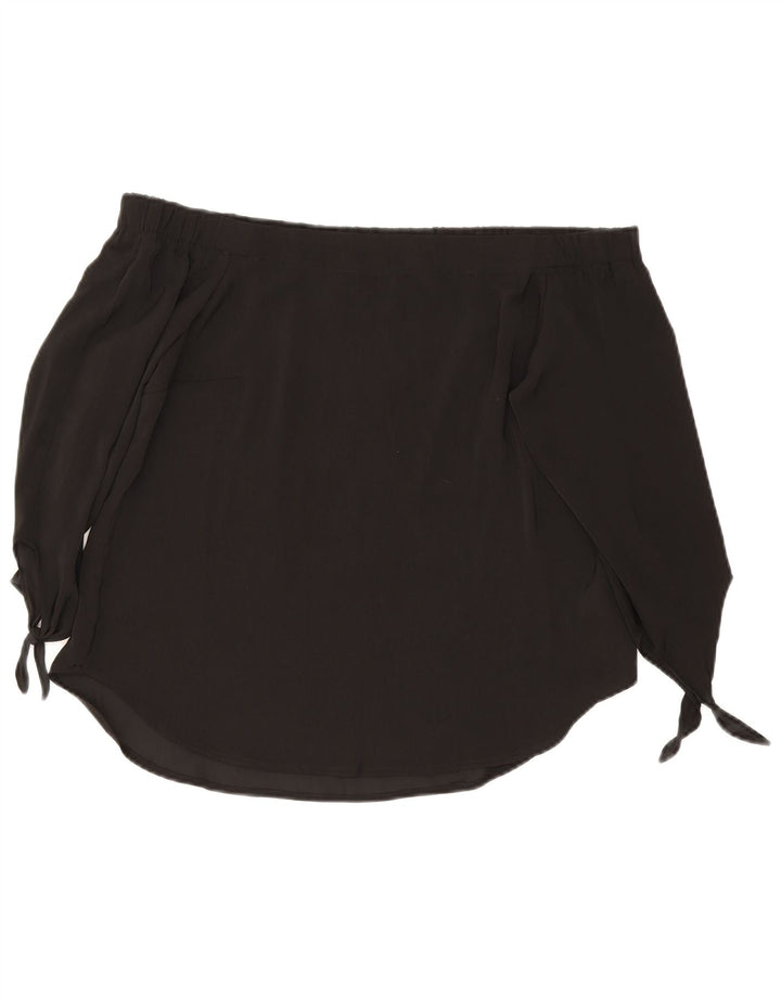 Oasis Haut à manches 3/4 pour femme, épaules dénudées, UK 12, noir moyen, polyester