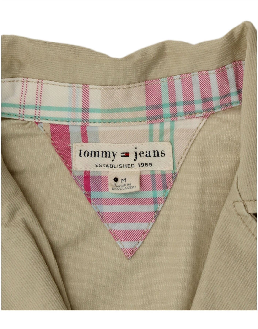 Tommy Hilfiger Veste blazer à 2 boutons pour femme UK 12 en coton beige moyen