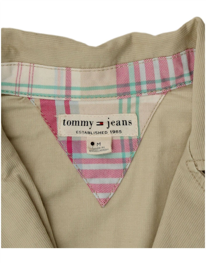 Tommy Hilfiger Veste blazer à 2 boutons pour femme UK 12 en coton beige moyen