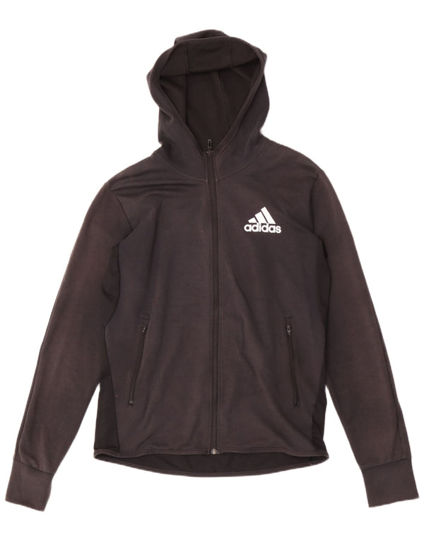 Adidas Pull à capuche zippé pour homme en coton noir moyen