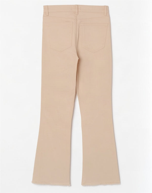 Zara Jean court bootcut pour femme EU 38 Small W28 L25 Blanc cassé