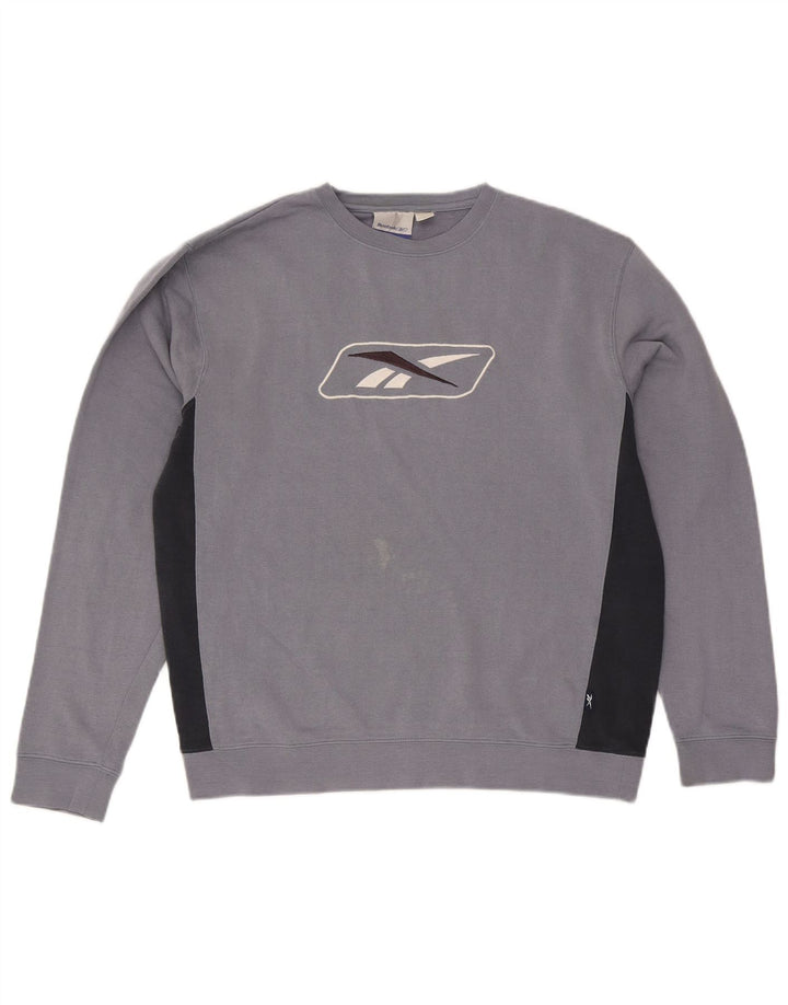 Reebok Sweatshirt Graphic Sweatshirt Jumper Homme Bleu Moyen Colourblock