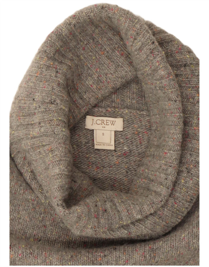 J. CREW Pull col roulé pour femme UK 10 Petit gris moucheté