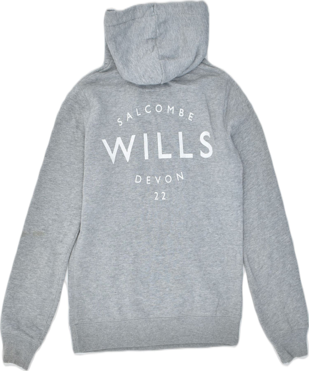 JACK WILLS Womens Graphic Hoodie Jumper UK 8 Small Grey Cotton Sports | Vintage | Thrift | Second-Hand | Used Clothing | Messina Hembry 