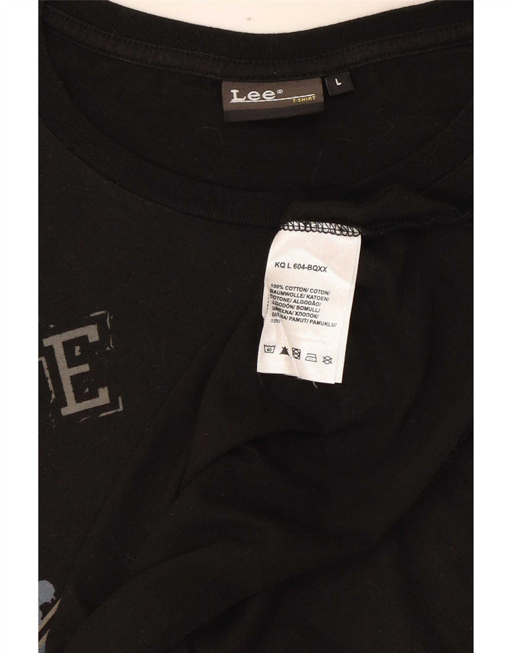 Lee T-Shirt Graphique Homme Grand Noir Coton