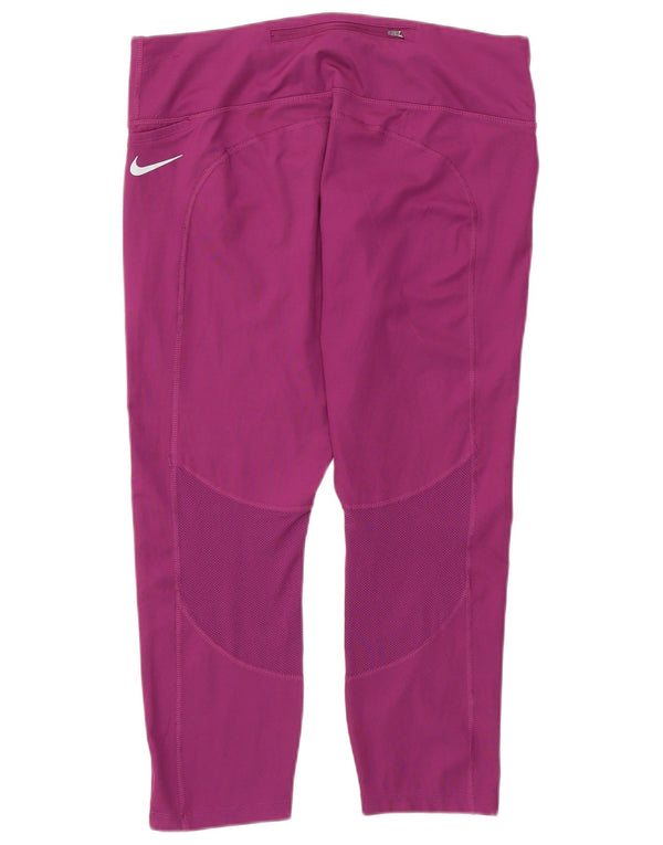 Nike Legging Capri Dri Fit Femme UK 18 XL Violet Polyester