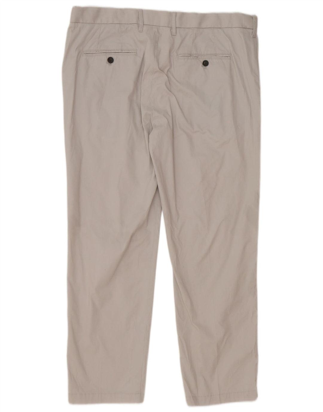 Marks & Spencer Pantalon chino coupe classique pour homme W38 L29 Gris Coton