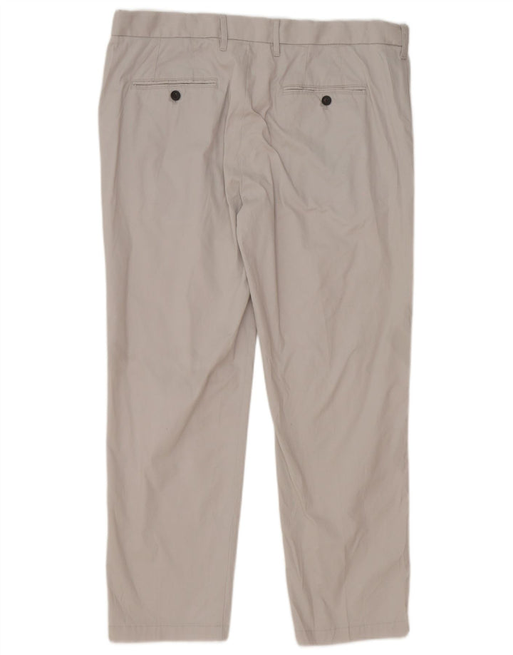 Marks & Spencer Pantalon chino coupe classique pour homme W38 L29 Gris Coton