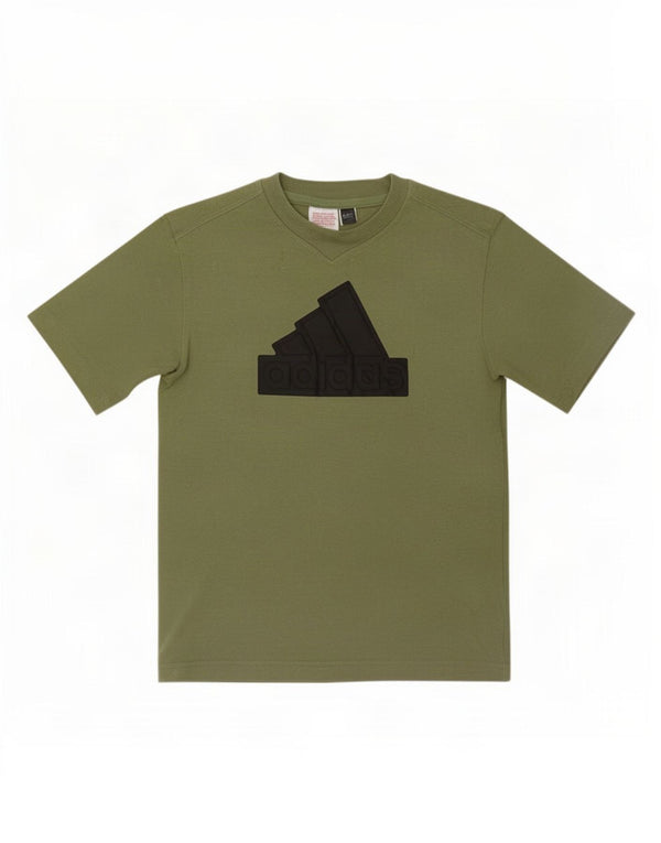 Adidas T-Shirt Graphique Garçon 9-10 Ans Vert Coton
