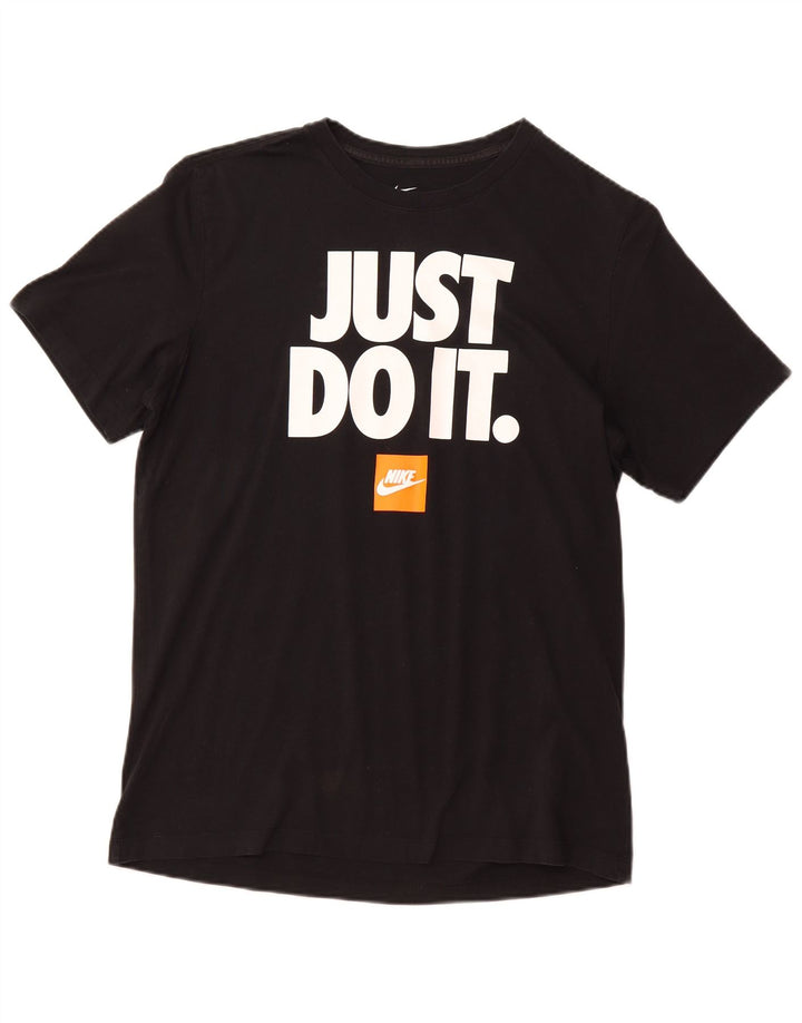 NIKE T-shirt graphique pour hommes, grand, en coton noir