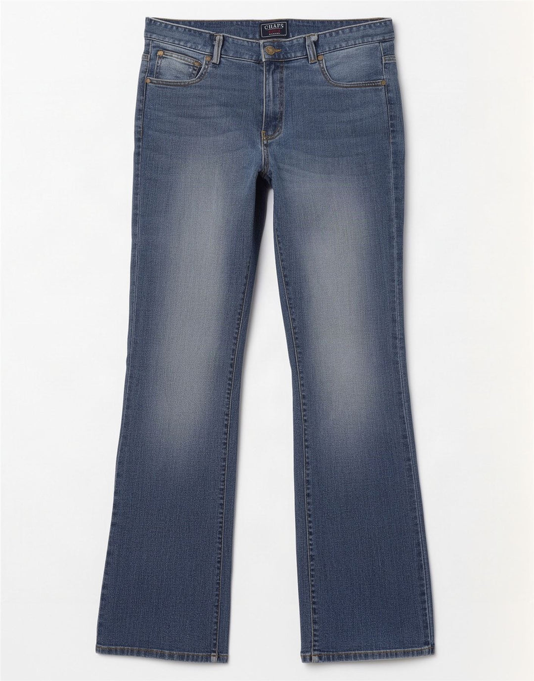 Chaps Jeans Bootcut Petite Femme US 12 Large W34 L29 Coton Bleu