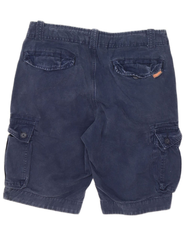 Superdry Short Cargo Homme Large W34 Bleu Marine Coton