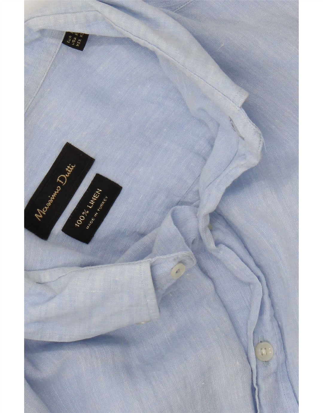Massimo Dutti Chemise Homme XL Bleu Lin