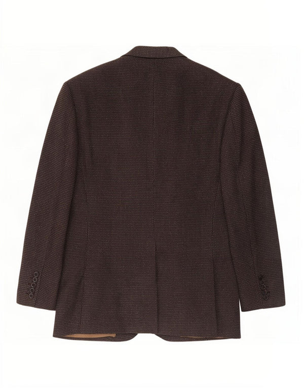 Anralfo Orsini Veste blazer à 2 boutons pour homme UK 40 Large Marron Moucheté