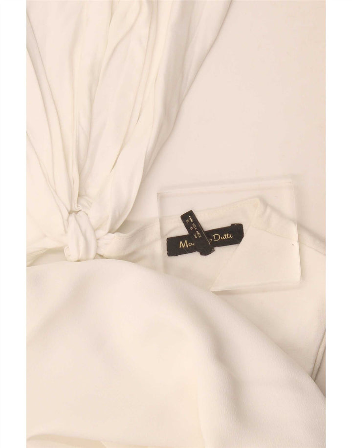 Massimo Dutti Robe droite sans manches pour femme UK 10 Petit Blanc