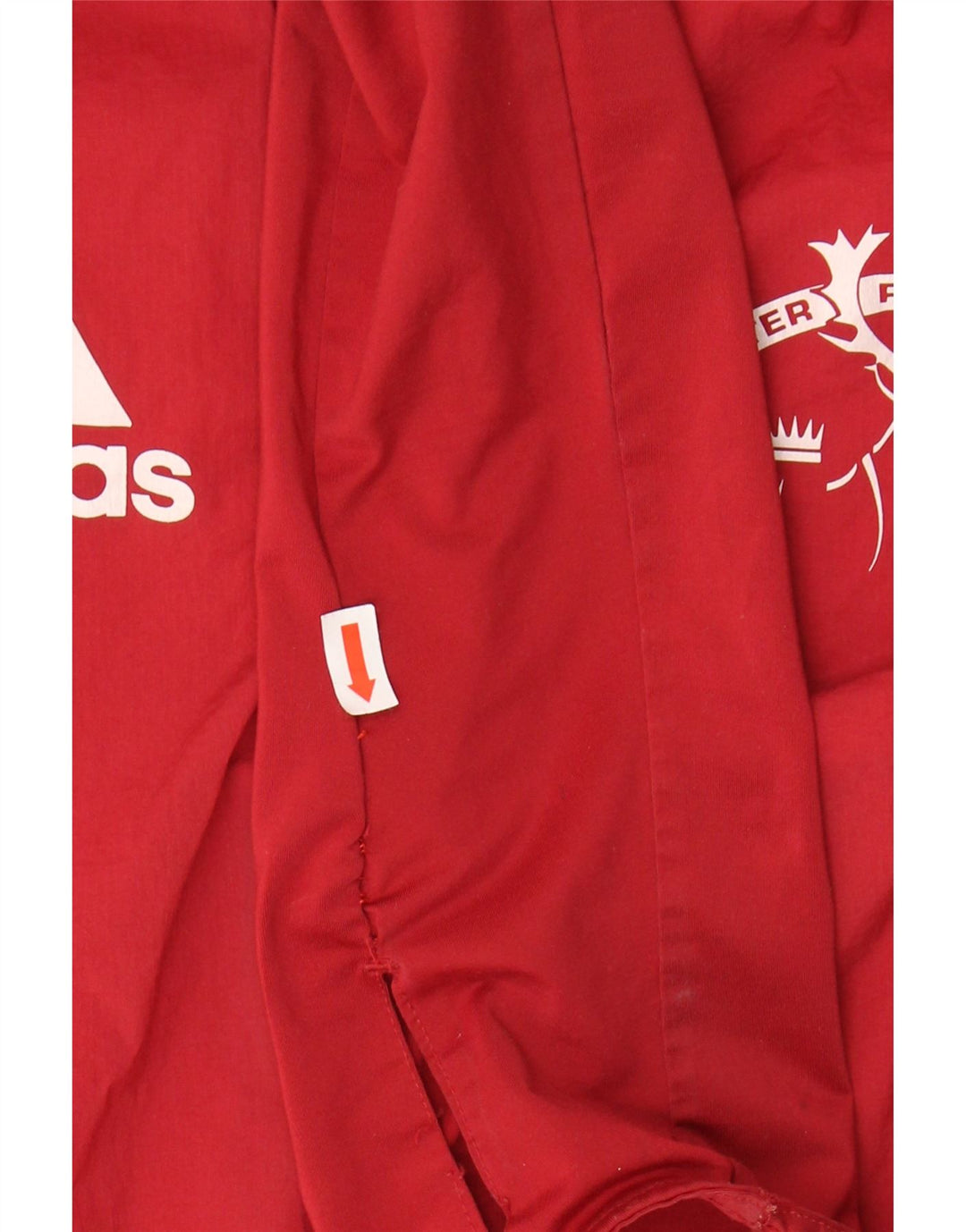 ADIDAS Boys Graphic Zip Neck Pullover Tracksuit Top 13-14 Years Red