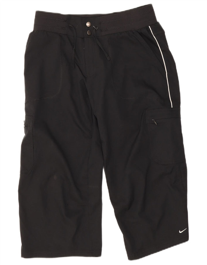 Nike Pantalon Capri Cargo Femme UK 8 Small W28 L20 Noir Polyester