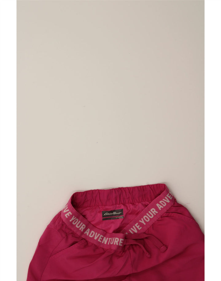 EDDIE BAUER Girls Graphic Sport Shorts 10-11 Years Medium Pink Polyester Vintage Eddie Bauer and Second-Hand Eddie Bauer from Messina Hembry 
