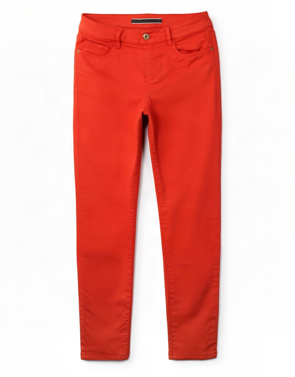 Massimo Dutti Jean skinny pour femme EU 38 Small W28 L24 Rouge Coton