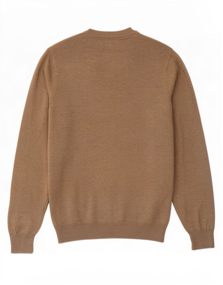 Marks & Spencer Pull col V pour homme XS en coton beige