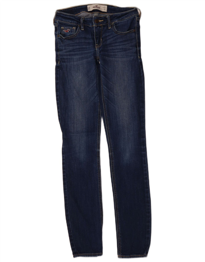 HOLLISTER Jean skinny pour femme US 0 XS W24 L31 Bleu Coton