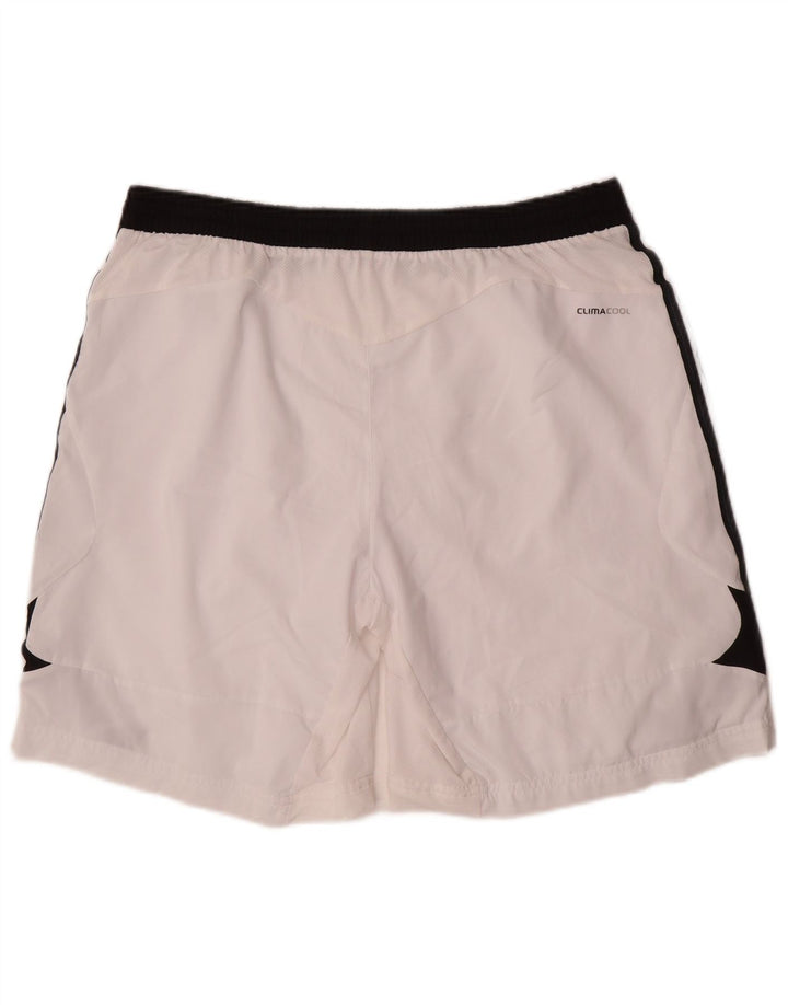 Adidas Short de sport Climacool pour homme, grand, blanc, color block, polyester