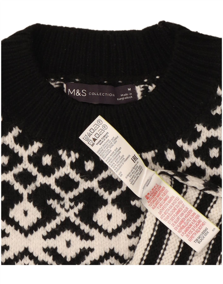 Marks & Spencer Pull à col rond pour femme UK 14 Noir moyen