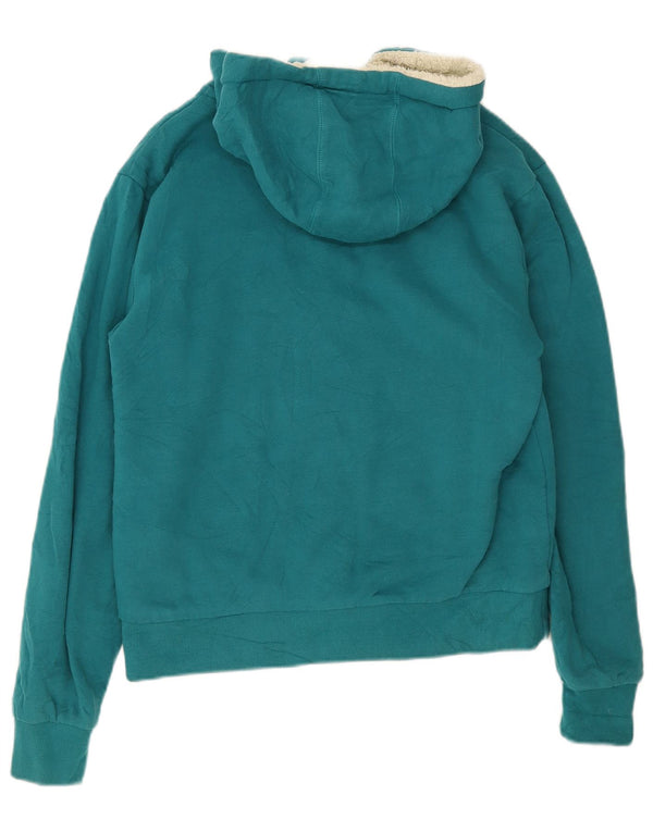 Saltrock Pull à capuche zippé graphique pour homme en coton vert petit