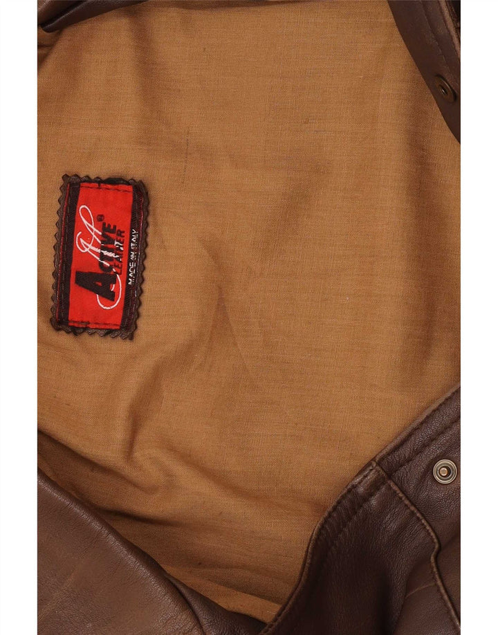 veste en cuir homme vintage UK 38 Brun moyen
