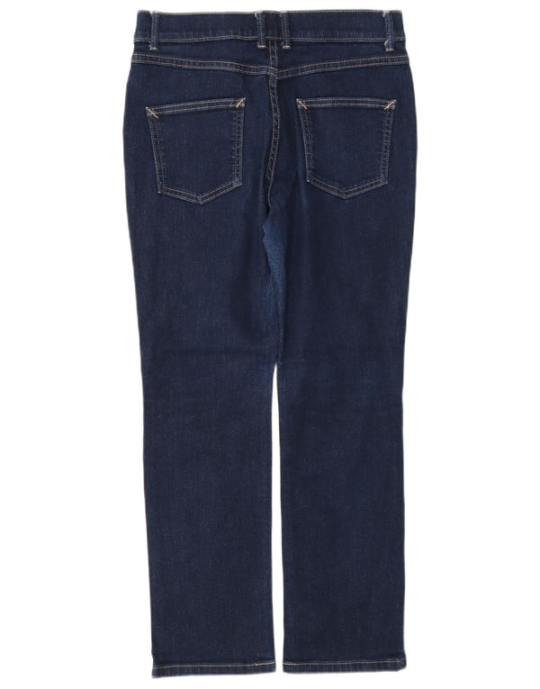 Marks & Spencer Jean droit pour femme UK 12 Medium W30 L27 Bleu marine Coton