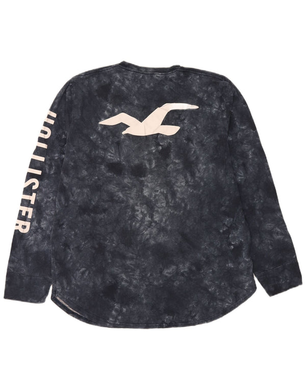 Hollister Haut graphique à manches longues pour homme XL en coton tie-dye noir