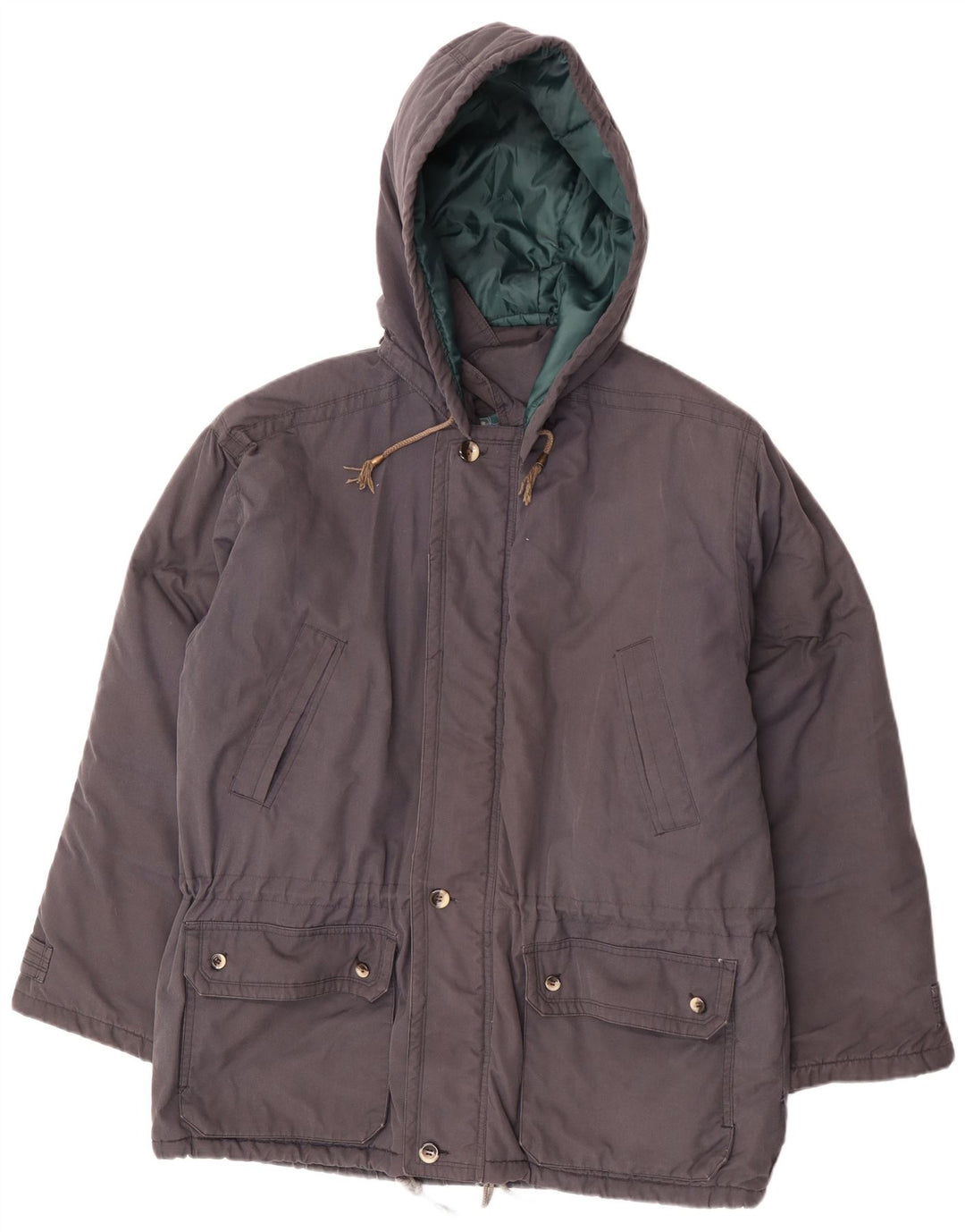 Leader Manteau rembourré à capuche pour homme UK 42 XL Gris Polyester