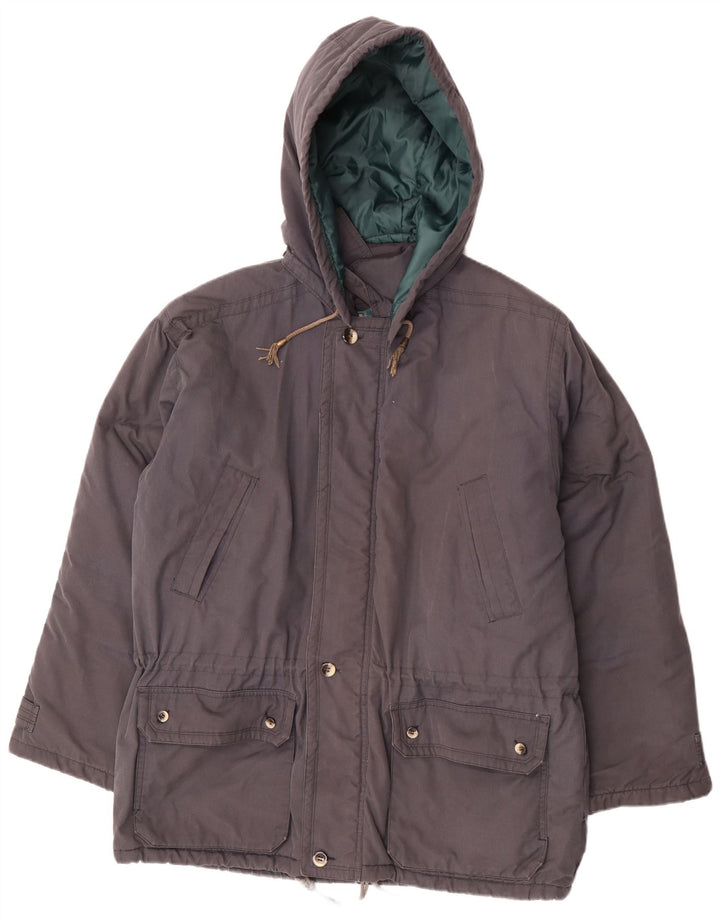 Leader Manteau rembourré à capuche pour homme UK 42 XL Gris Polyester
