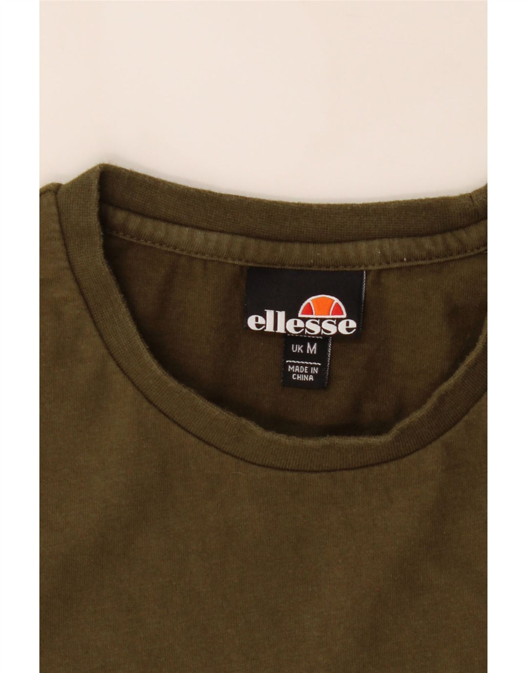 ELLESSE Mens T-Shirt Top Medium Khaki Cotton Vintage Ellesse and Second-Hand Ellesse from Messina Hembry 