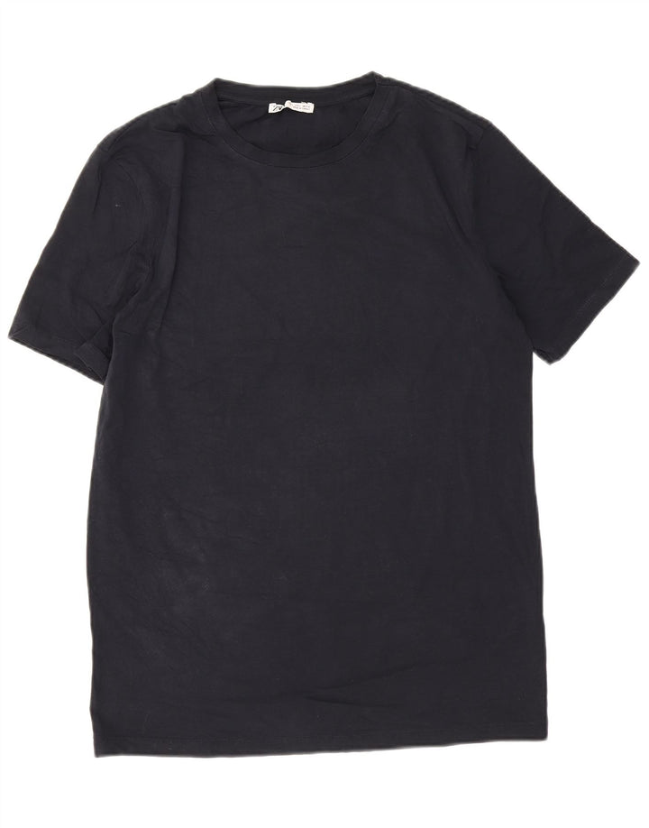 Zara T-Shirt Homme Haut Large Bleu Marine