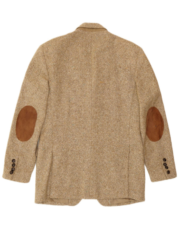 John Hanly&Co Ltd Veste blazer à 3 boutons pour homme UK 38 Beige moyen moucheté