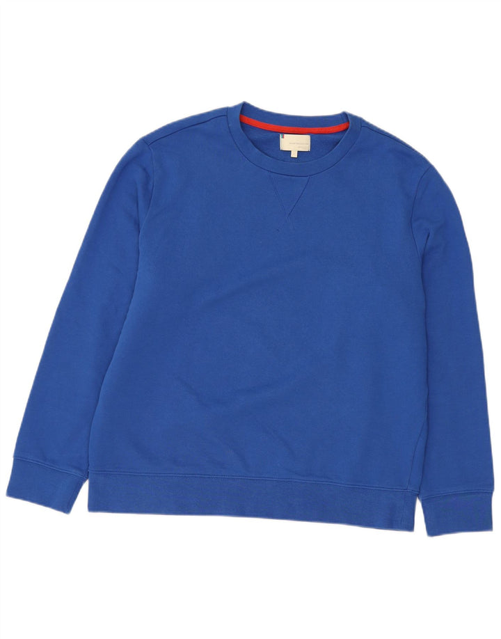 VINTAGE Sweat-shirt Homme Jumper Grand Coton Bleu